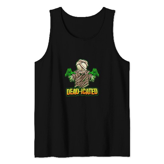Zombie Baseball Player Scary Baseball Halloween Tank Tops