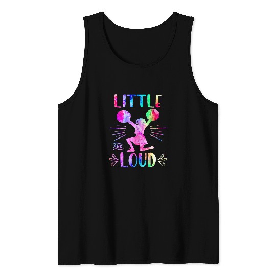 LITTLE AND LOUD Cheerleader Tween Girls Funny Cheerleading 25 Tank Tops