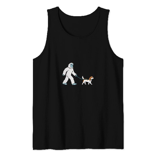 yetis Walking Cavalier King Charles Spaniel Cryptozoology Tank Tops