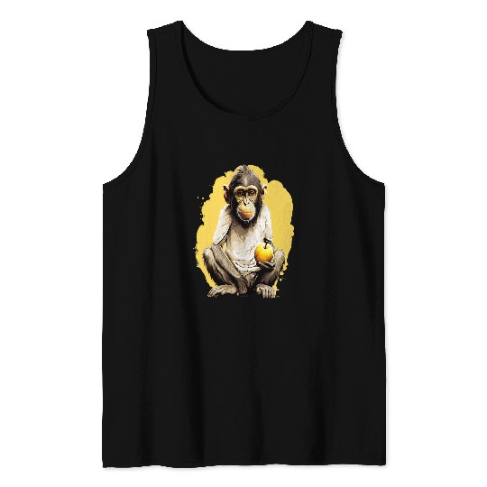 Monkey Playing Forest Tank Tops