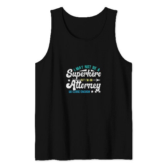 Superhero Attorney Lawyer Tank Tops