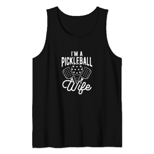 Pickleball Wife Atheltic Racket Pickle Sport Coach Tank Tops