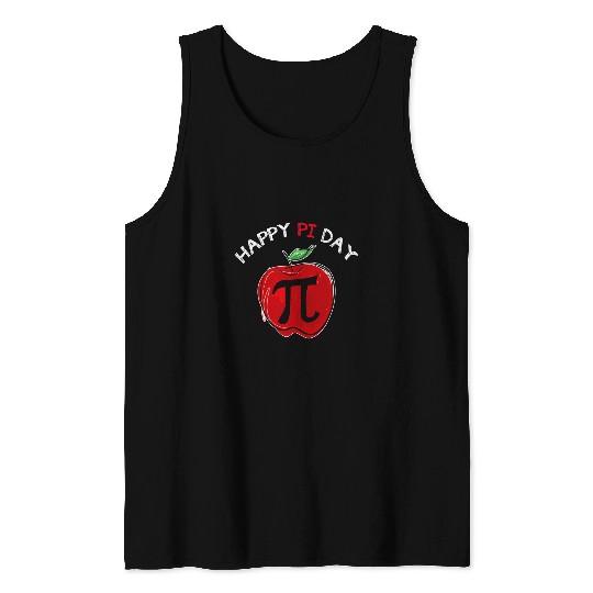 apple pi day math lover teacher student Tank Tops