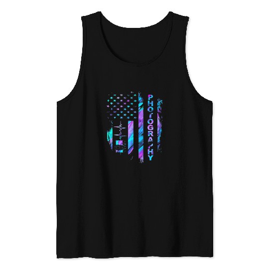 photography photograph america flag camera photographer Tank Tops