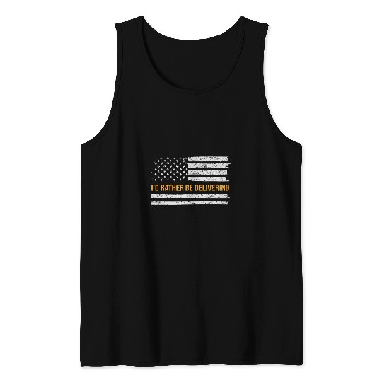 4th of July Design for a Patriotic Postal Worker Tank Tops