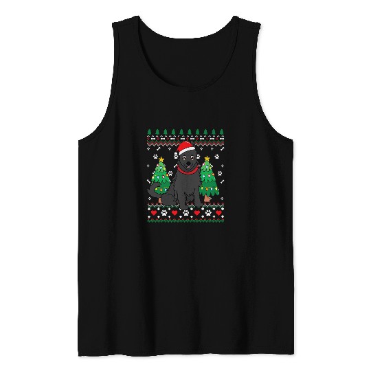 Schipperke Christmas Ornament Tree Mom Dad Ugly Gift Tank Tops