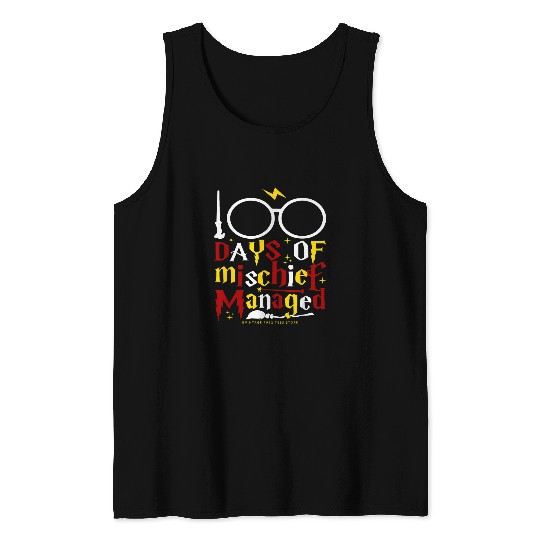 100 Days Of Mischief Managed Teacher Kid 100th Day Of School 2 Tank Tops