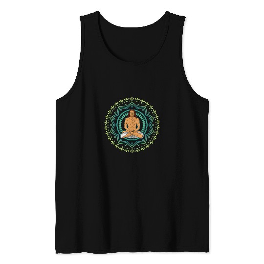 Mahavatar Babaji Hinduism Buddha Peace master fitness poses 223 Tank Tops