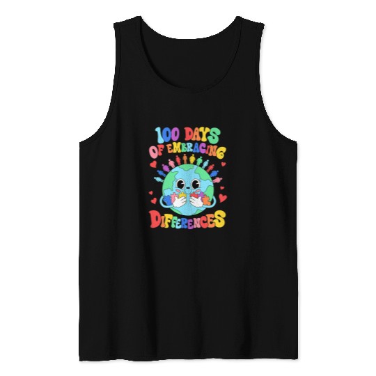 100 Days Of Embracing Differences SPED Teacher Tank Tops
