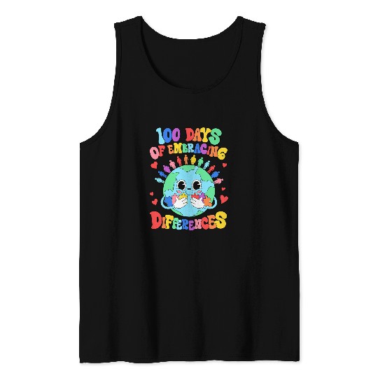 100 Days Of Embracing Differences SPED Teacher Tank Tops