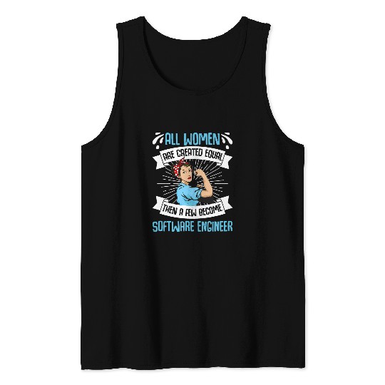 Developer Programmer Women Created Equal Software Engineer Tank Tops