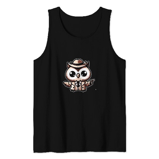 Owl Detective 2Adventure Sleuth Owlet 2Mystery Owl Tank Tops