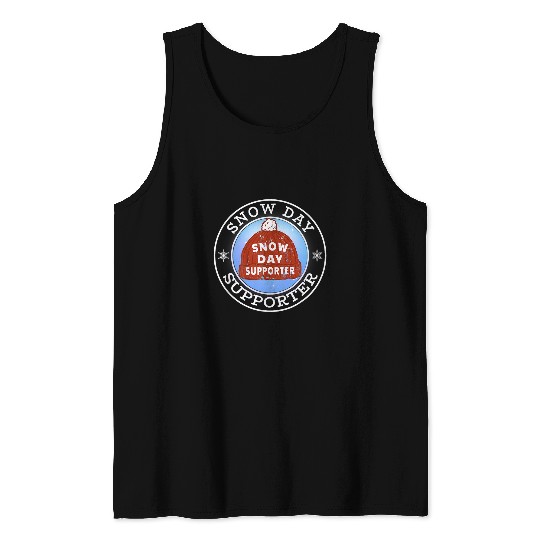 Funny Winter Hat Snow Day Supporter Pure Love Teacher Studen Tank Tops