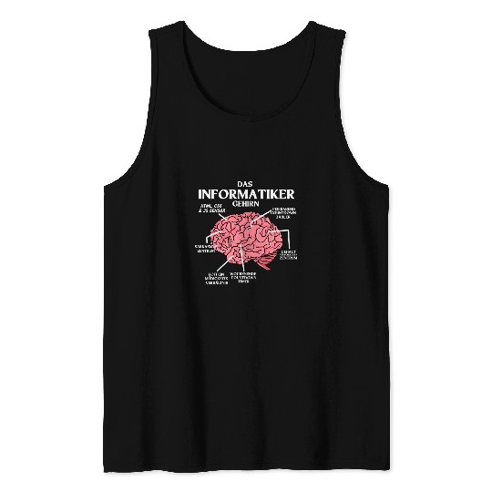 The computer scientist brain for programmers coders and nerds Tank Tops