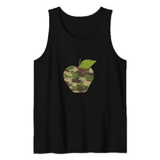 Camo Apple First Day Of School Teaching Team Student Teacher Tank Tops