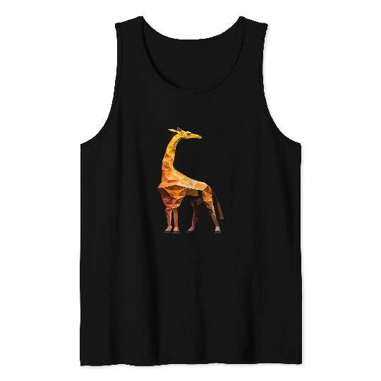 Origami Giraffe Japanese Art Paper Folding Artist Tank Tops