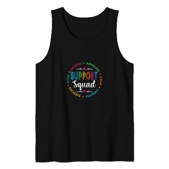 Support Squad Learning Specialist Sped Resource Intervention Tank Tops