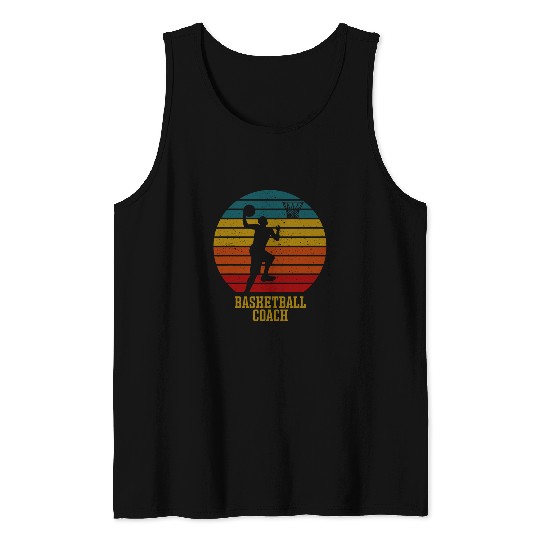 vintages Basketball Coach Tank Tops