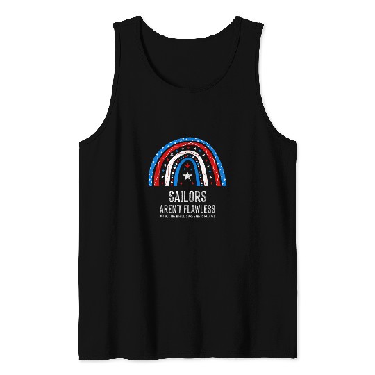 Funny Sailor Usa Flag 4th of July American Tank Tops