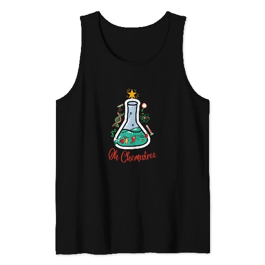 Oh Chemistree Chemist Christmas Tree xmass Funny Nerd 2Geek Tank Tops