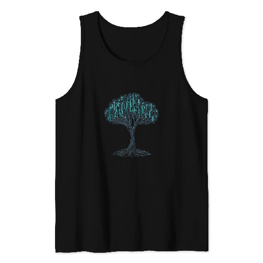Binary Tree Coding IT Coder Nerdy Computer Programmer Tank Tops