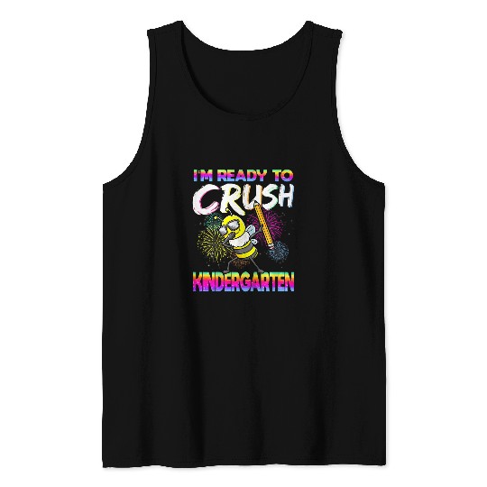Kids Im Ready To Crush Kindergarten School Bee Student Kids Tank Tops
