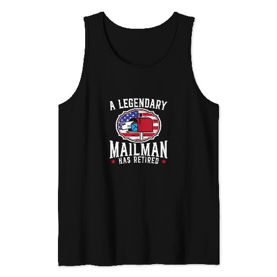 A Legendary Mailman Has Retired USA Flag Postal Worker Tank Tops