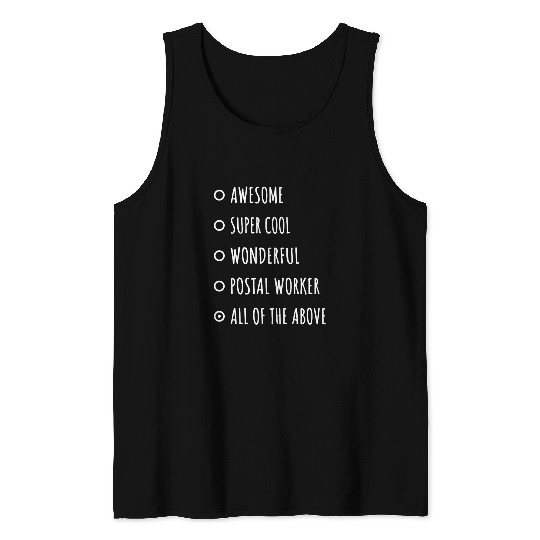 Awesome Postal Worker Funny Thank You Tank Tops