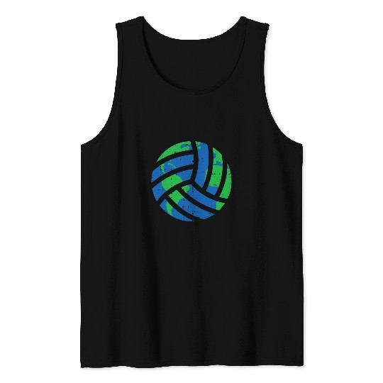 Volleyball Earth Day Sport Lover Player Coachs Fan Gift Tank Tops