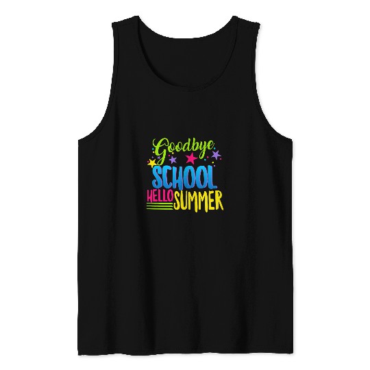 Happy Last Day Of School Teacher Hello Summer Student Gift 1 Tank Tops