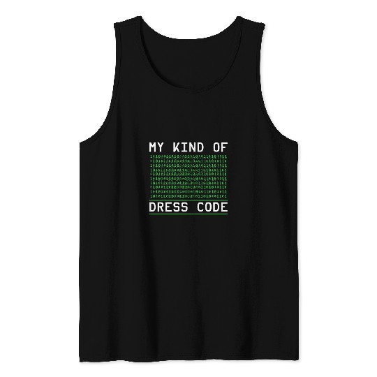 Binary Coding My Kind Of Dress Code Programmer Binary Code Tank Tops