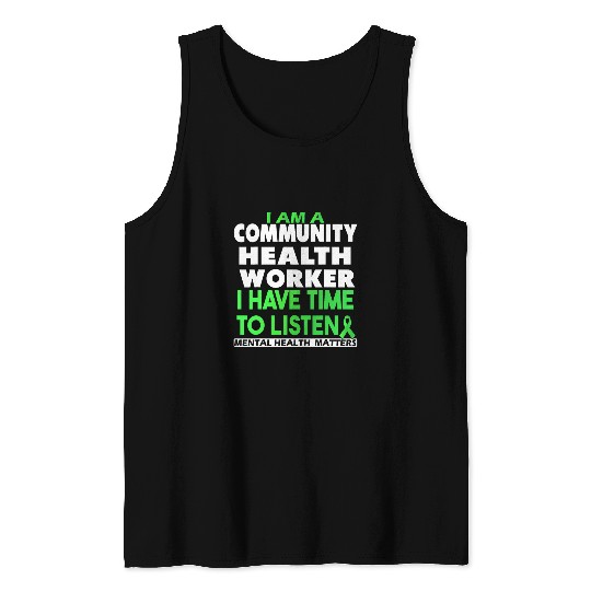 COMMUNITY HEALTH WORKER Mental Health Job Tittle Custom Tank Tops