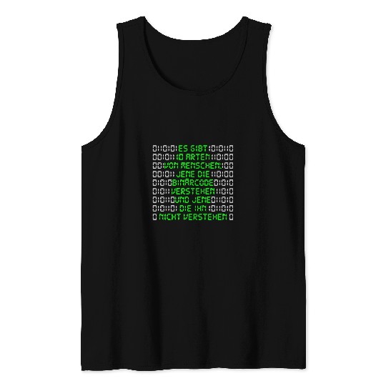 Informative programmer binary code funny saying nerd Tank Tops