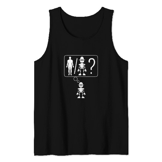 artificial life robot humanlike a i  computer science Tank Tops