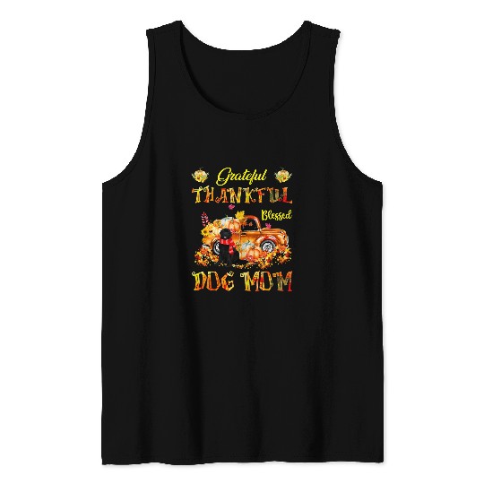 newfoundland pumpkin thankful grateful blessed dog mom Tank Tops
