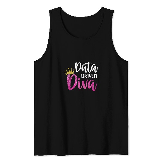 Data Driven Diva swag for Science of Reading Teacher Tank Tops