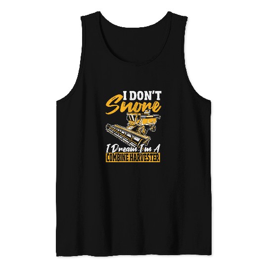 Reaper Threshing Harvest Combine Driver Tank Tops