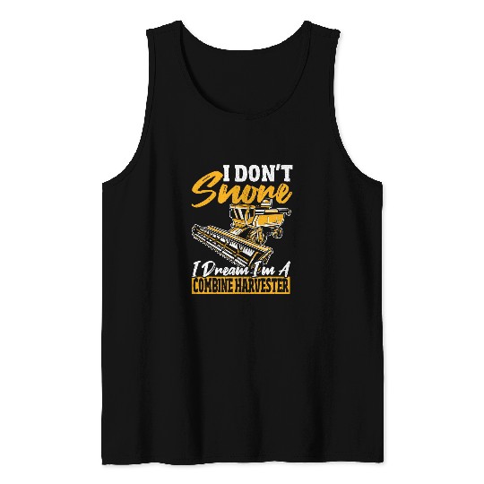 Reaper Threshing Harvest Combine Driver Tank Tops
