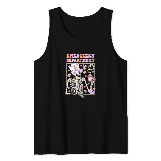 Easter ER nurses Emergency Department Room Skeletons nurses Tank Tops