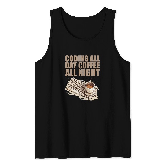 caffeines Coder Software Developer Engineer Coffee Programmer 3 Tank Tops