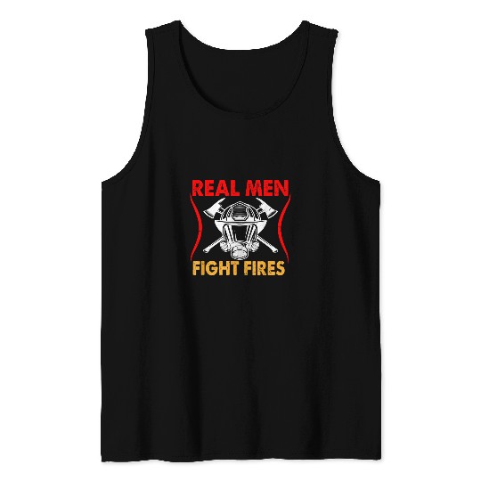 Volunteer Firefighter Fireman Firetruck Fires Department 220 Tank Tops