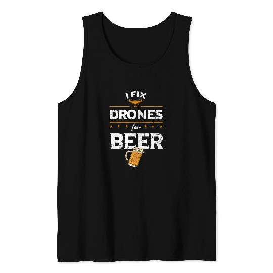 Retro vintages Funny Drone Pilot Tank Tops