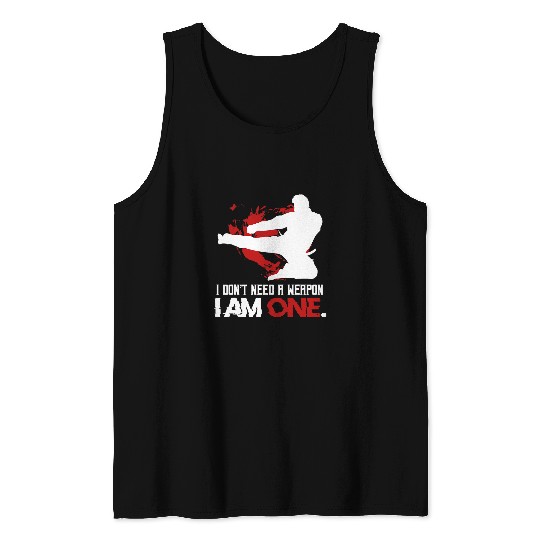 Karate Kicking Combat Sport Training Japanese Martial Art Tank Tops