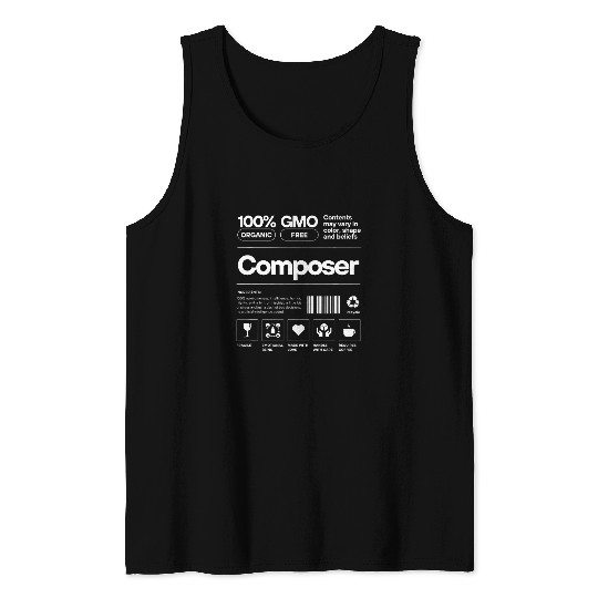 Composer Funny Musician Concert Pianist Music Song Writer Tank Tops