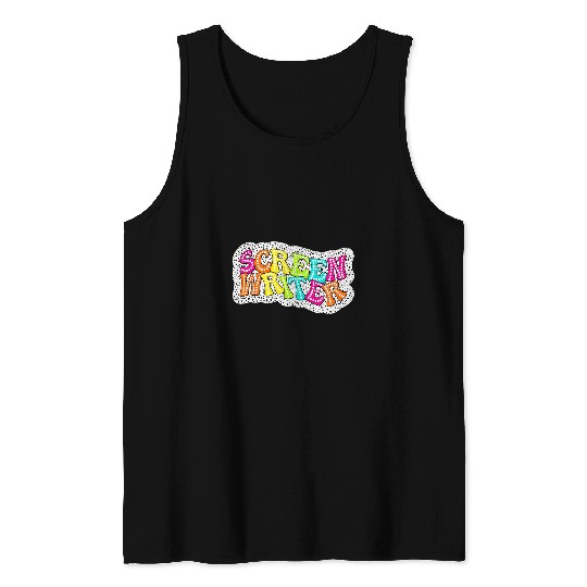 Dalmatian Screen Writer Tank Tops