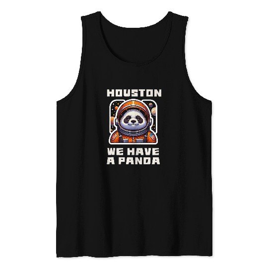 Panda Bear Astronaut Houston We Have A Panda Tank Tops