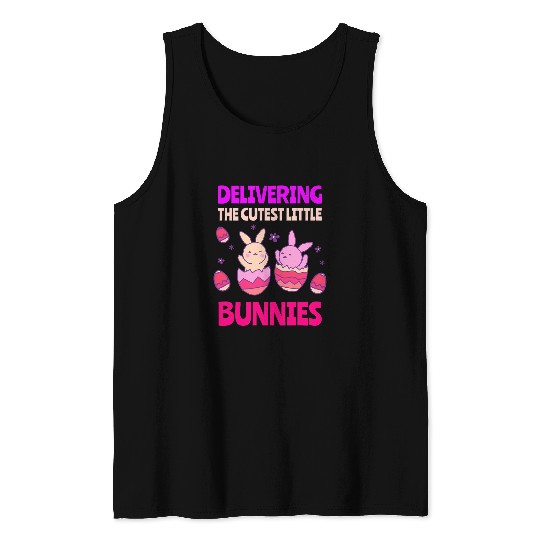 Easter Pregnancy Delivering Cutest Bunnies nurses Labor Day 3 Tank Tops