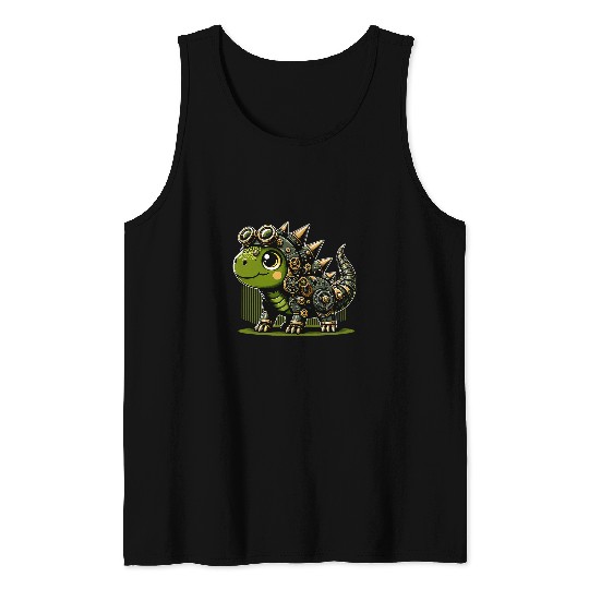 Dinosaurs Robots Robotics Engineering Technology Programmer Tank Tops