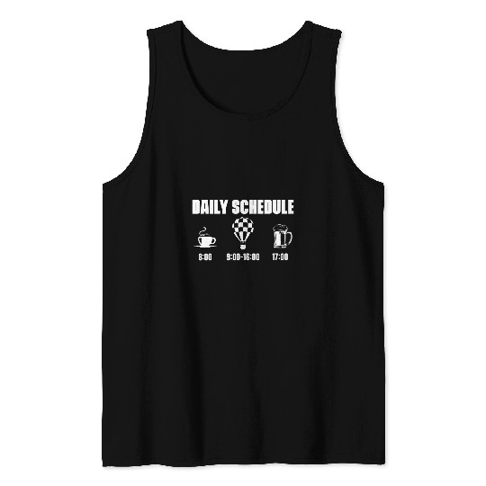 Hot Air Balloon Daily Schedule Balooning Air Travel Pilot Tank Tops