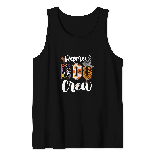 Referee Boo Crew Funny Referee Halloween Matching Tank Tops